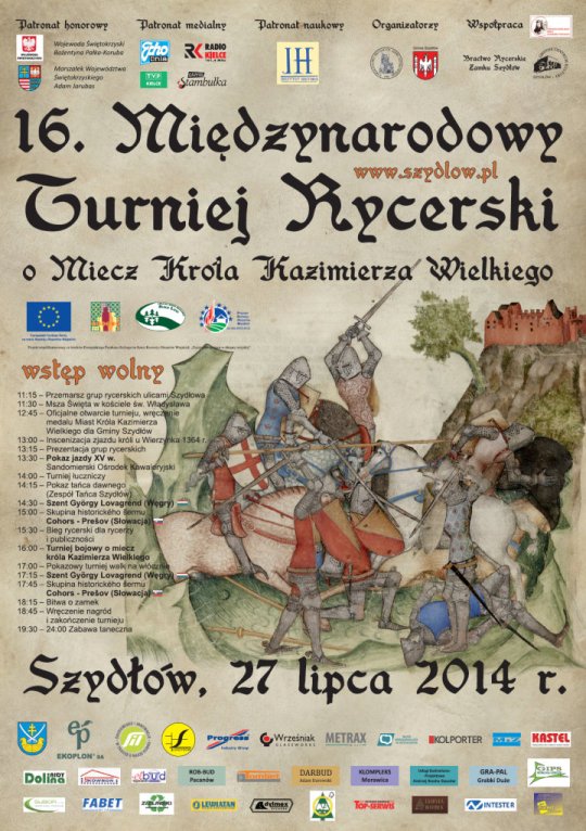 Turniej Rycerski Szydłów 2014 plakat