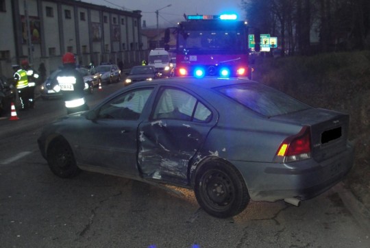 Wypadek na ulicy Krakowskiej w Staszowie